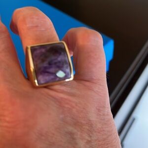 14k gold and amethyst ring